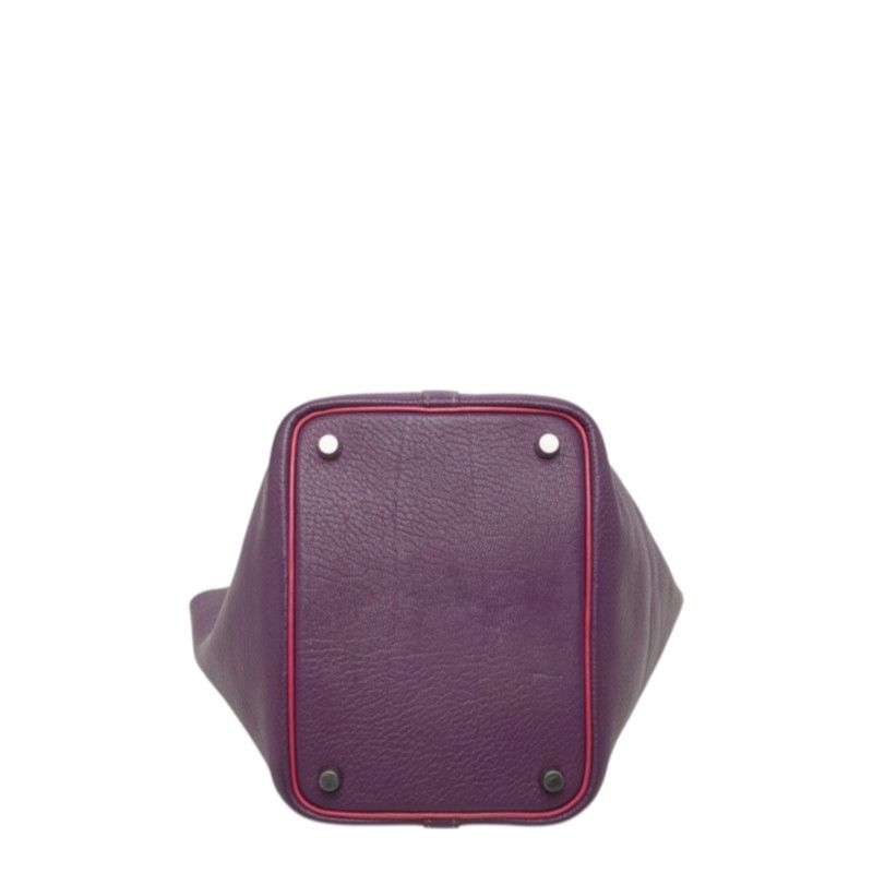 Hermes Picotin PМ Eclat Handbag Purple Chic Glitter Silver Goatskin Chevre — view 3