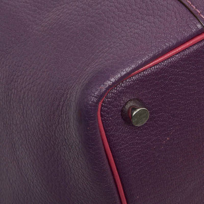 Hermes Picotin PМ Eclat Handbag Purple Chic Glitter Silver Goatskin Chevre — view 5