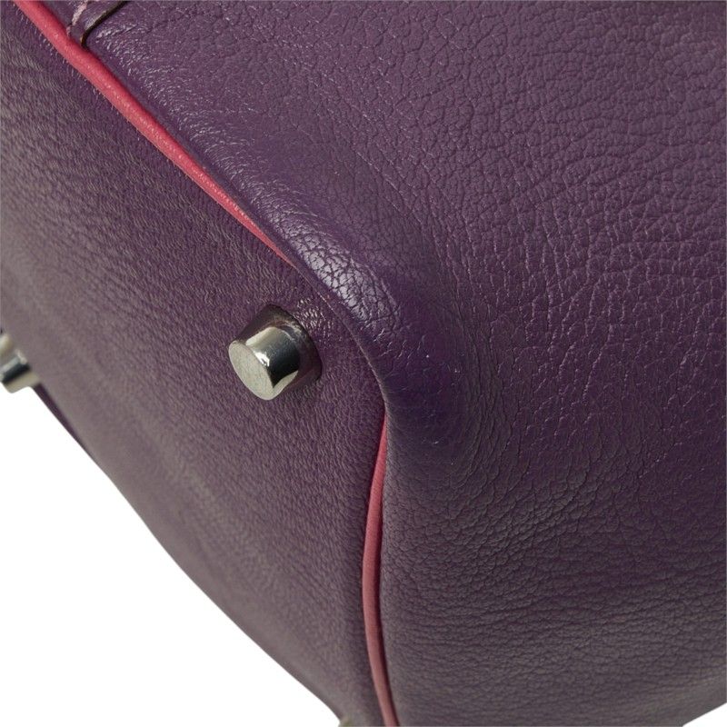 Hermes Picotin PМ Eclat Handbag Purple Chic Glitter Silver Goatskin Chevre — view 6