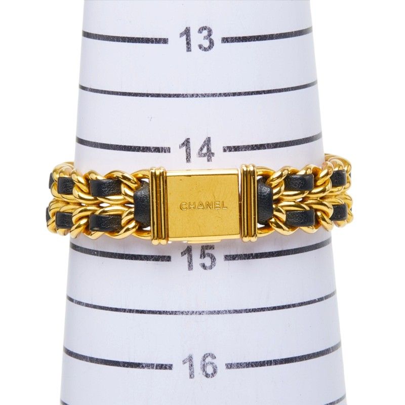 Chanel Premiere M Watch Black Gold Plated Leather Onyx — view 7