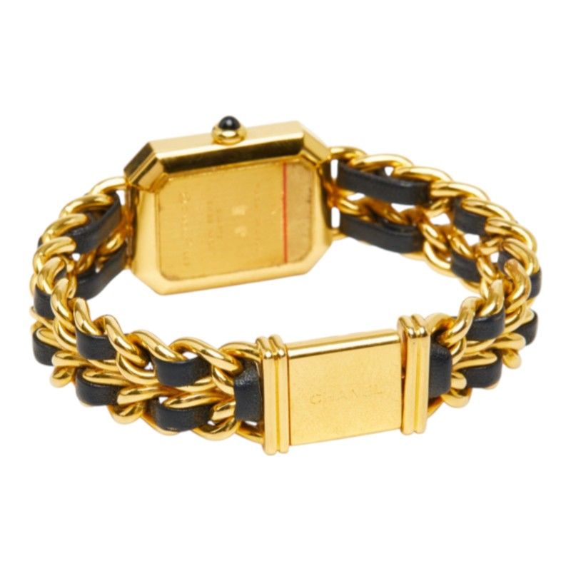 Chanel Premiere M Watch Black Gold Plated Leather Onyx — view 3