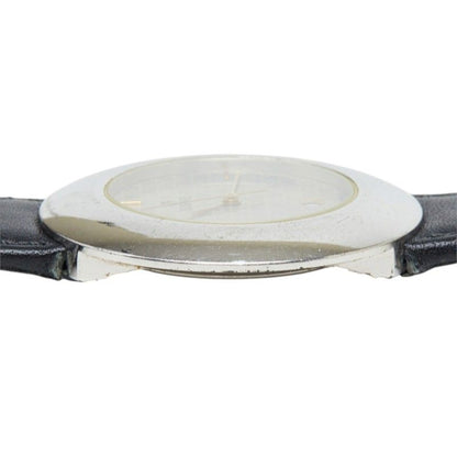 Loewe Anagram Watch 921 Silver Black Leather Stainless Steel — view 4