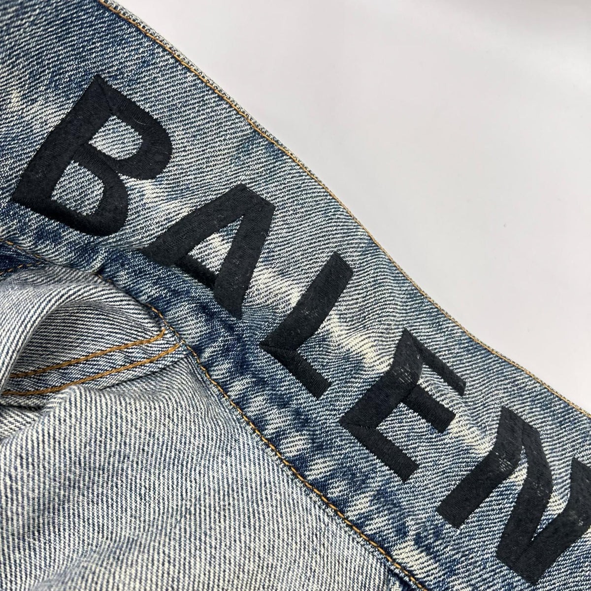 Balenciaga Blue Logo Denim Tracker Jacket 34 — view 8