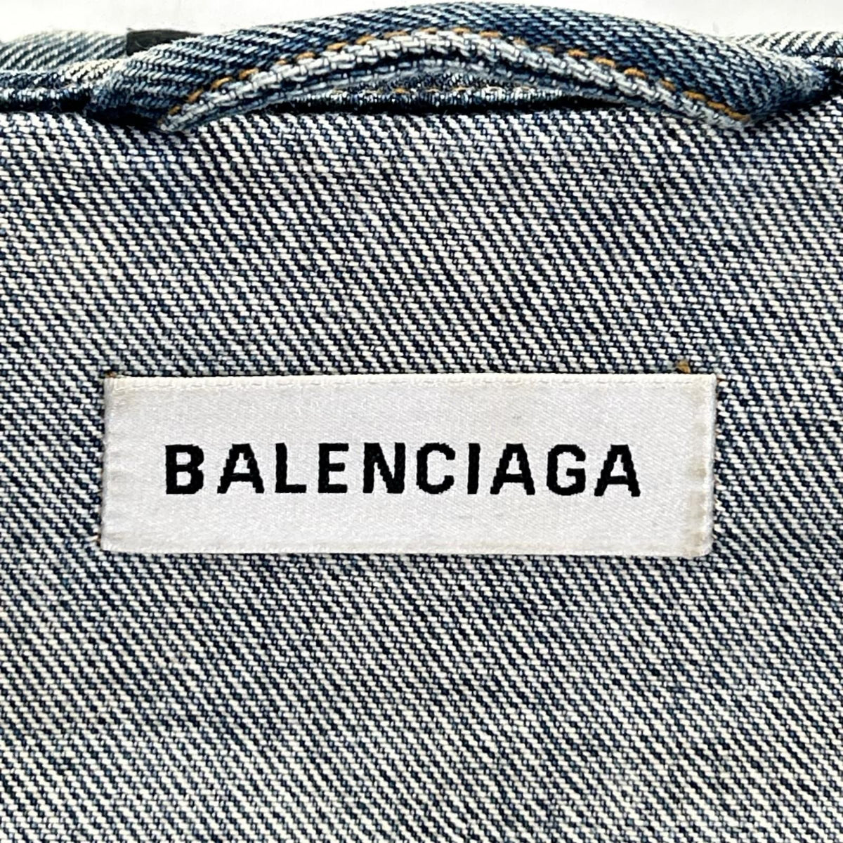Balenciaga Blue Logo Denim Tracker Jacket 34 — view 4