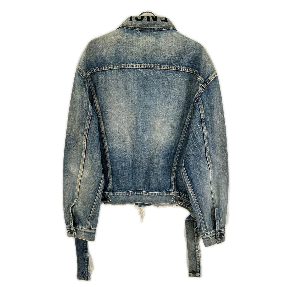 Balenciaga Blue Logo Denim Tracker Jacket 34 — view 2