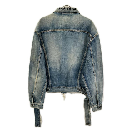 Balenciaga Blue Logo Denim Tracker Jacket 34 — view 2