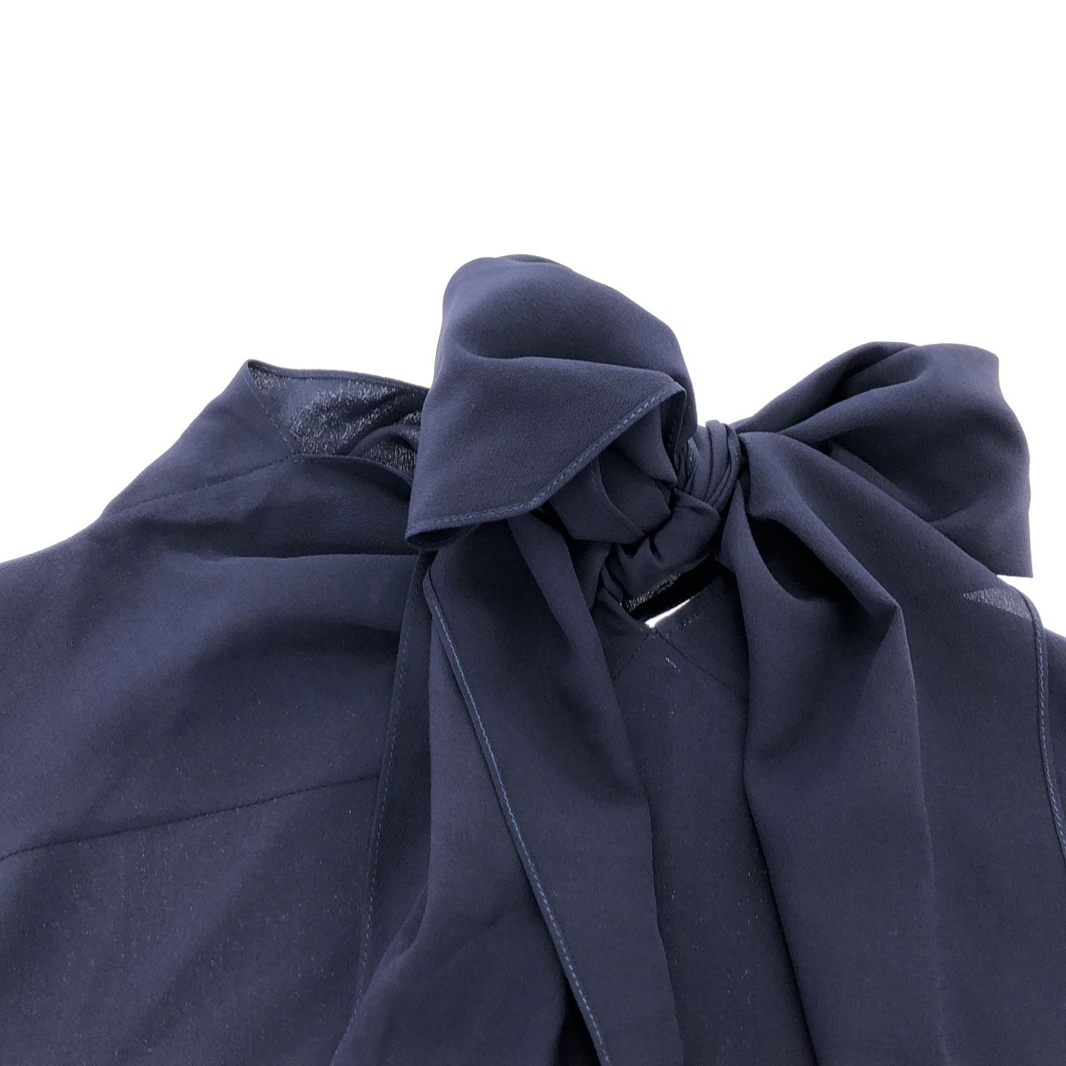 Hermes Silk Blouse Shirt Navy 44 — view 4
