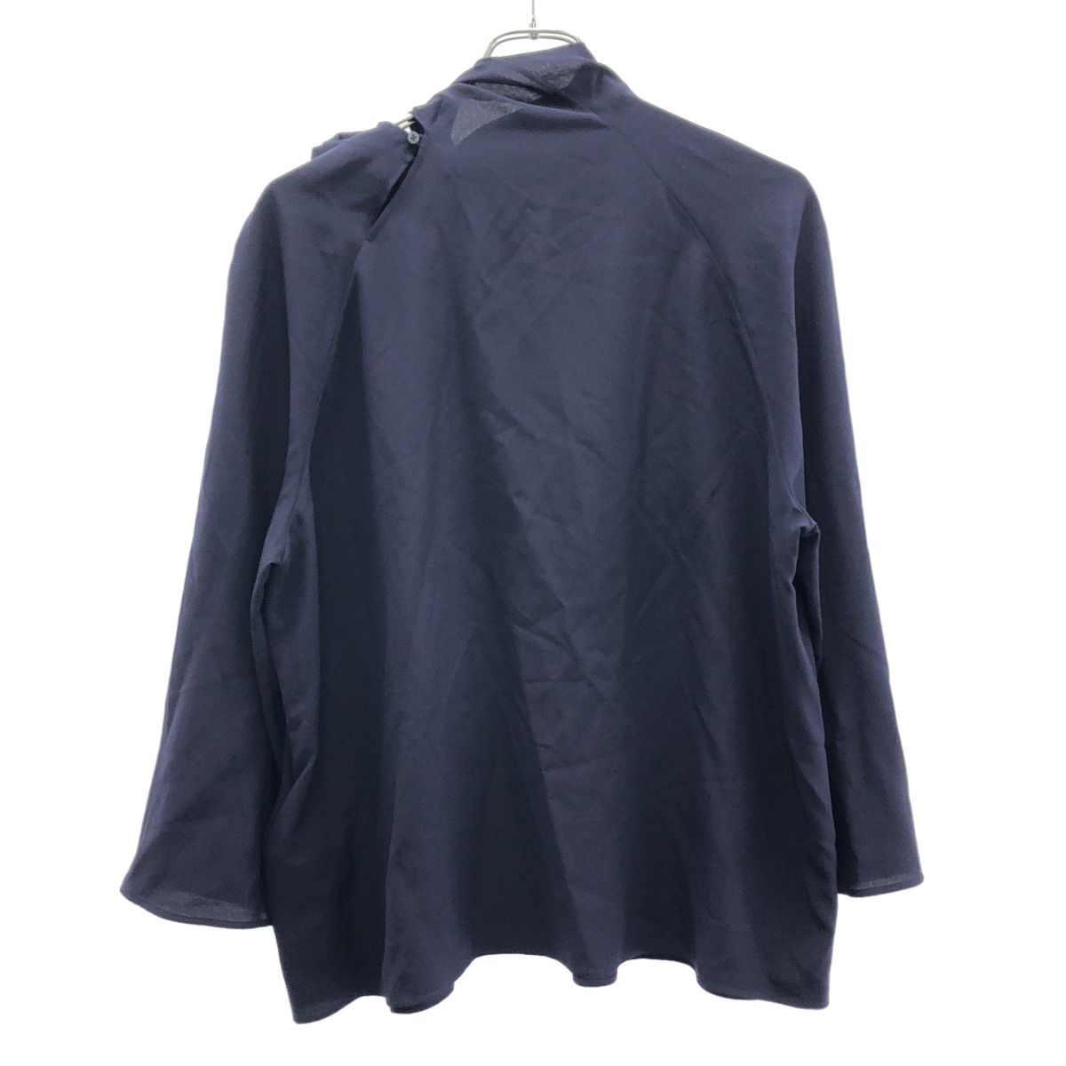 Hermes Silk Blouse Shirt Navy 44 — view 2