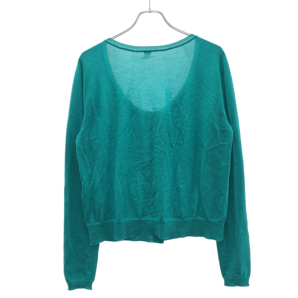 Hermes Cashmere Knit Cardigan Green 42 — view 2