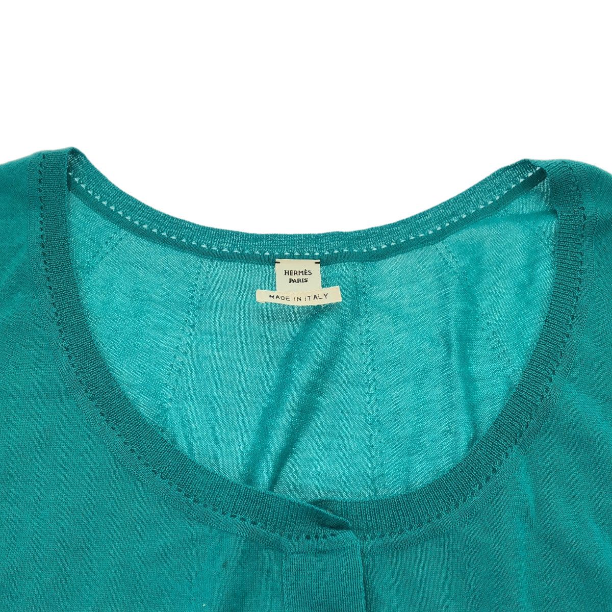 Hermes Cashmere Knit Cardigan Green 42 — view 4