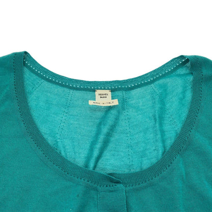 Hermes Cashmere Knit Cardigan Green 42 — view 4
