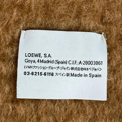 Loewe Anagram Wool Mohair Nylon Brown Scarf — view 6