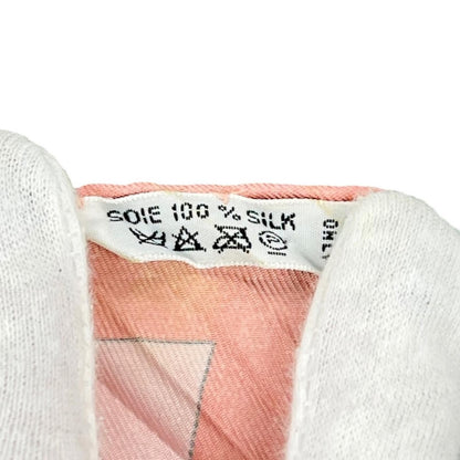 Hermes Pleated Pythagore Silk Green Pink White Scarf — view 7