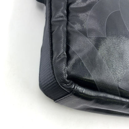 Chanel CC Logo Nylon Black Shoulder Bag Silver — view 8