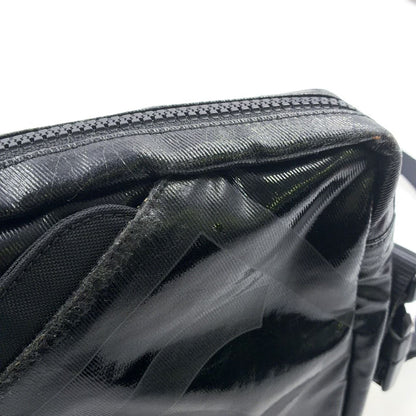 Chanel CC Logo Nylon Black Shoulder Bag Silver — view 7