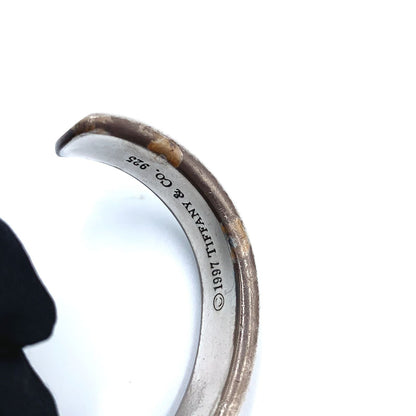 Tiffany & Co 1837 Narrow Cuff Silver Bangle Bracelet — view 6