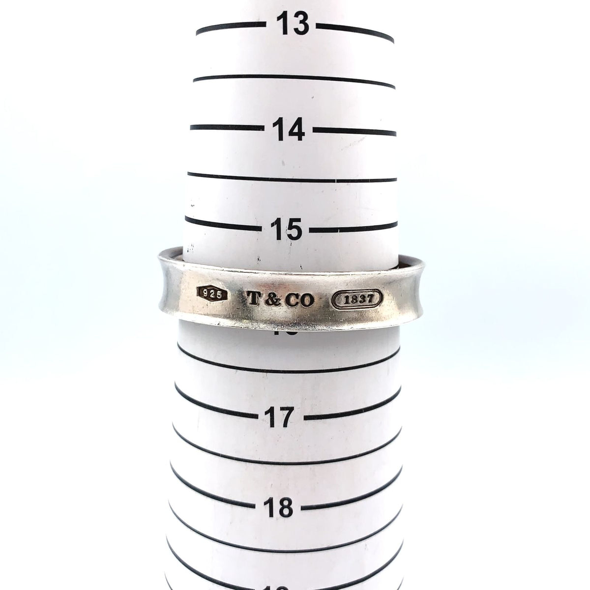 Tiffany & Co 1837 Narrow Cuff Silver Bangle Bracelet — view 8