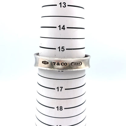 Tiffany & Co 1837 Narrow Cuff Silver Bangle Bracelet — view 8