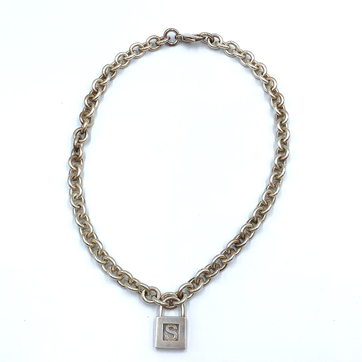 Tiffany & Co S Lock 925 Sterling Silver Necklace — view 3