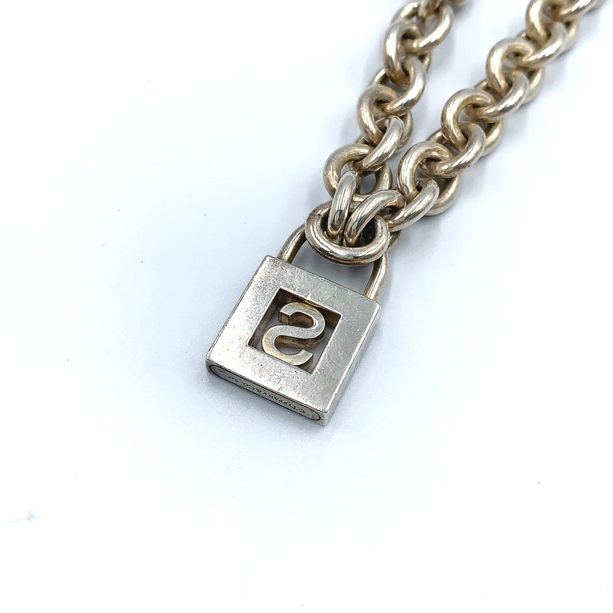 Tiffany & Co S Lock 925 Sterling Silver Necklace — view 2