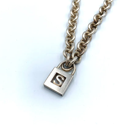 Tiffany & Co S Lock 925 Sterling Silver Necklace