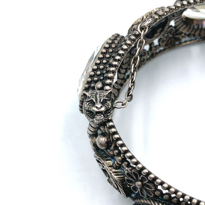 Gucci Garden Interlocking G GG Crystal 925 Sterling Silver Bangle Bracelet — view 7