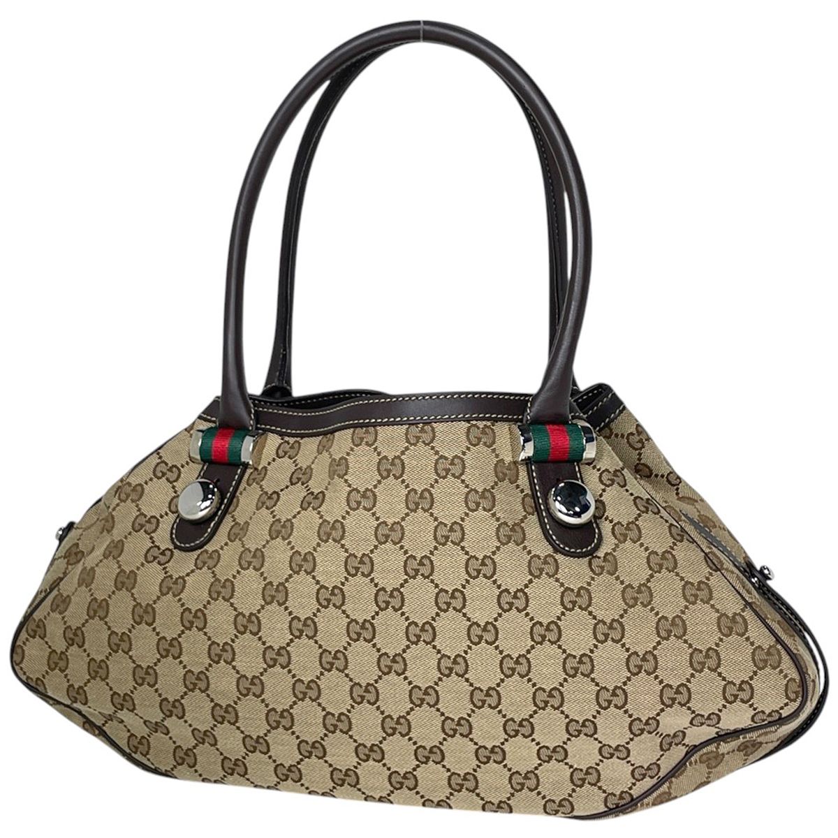 Gucci Tote Bag GG Pattern Canvas Brown