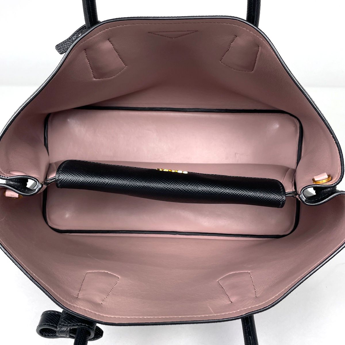 Prada Tote Bag 2-Way Saffiano Leather Nero — view 8
