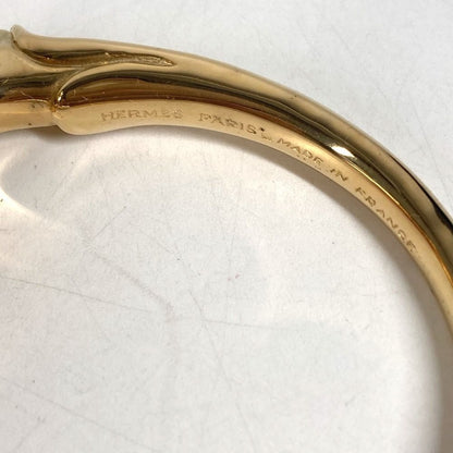 Hermes Bangle Cheval Horse Vintage Metal Gold Bracelet — view 6