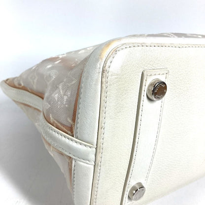 Louis Vuitton Handbag Lockit Monogram Leather Nylon White — view 6