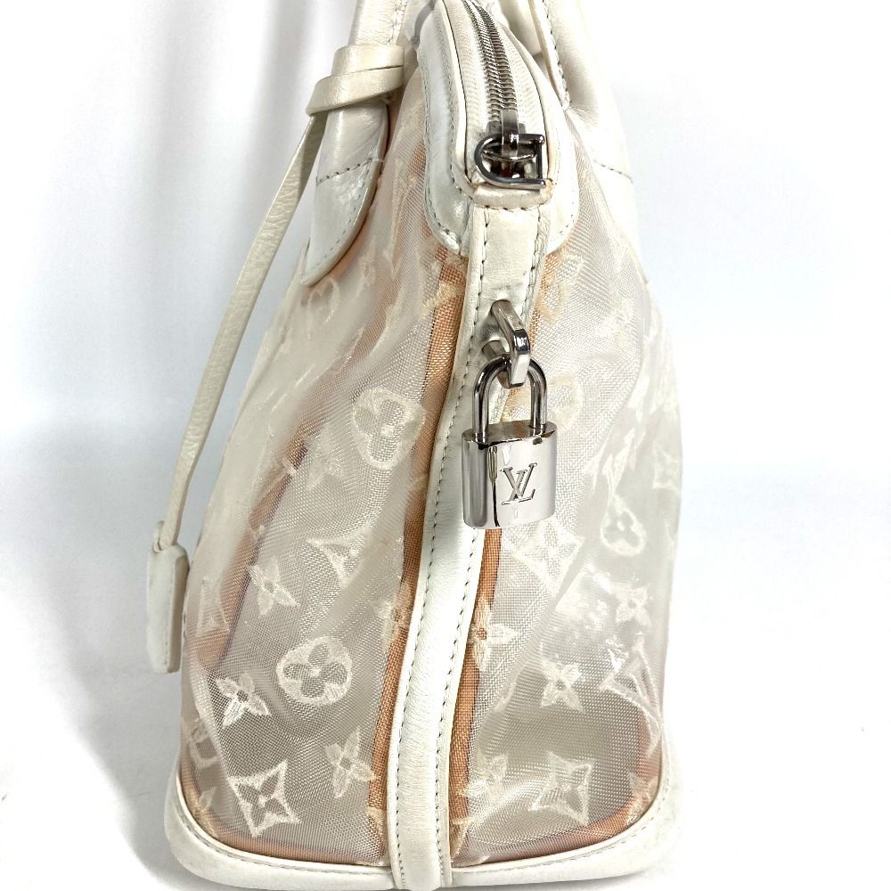 Louis Vuitton Handbag Lockit Monogram Leather Nylon White — view 4
