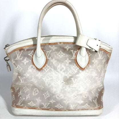Louis Vuitton Handbag Lockit Monogram Leather Nylon White — view 2