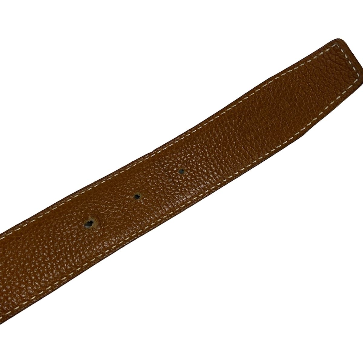 Hermes Belt 85 H Black Gold Silver Leather — view 7