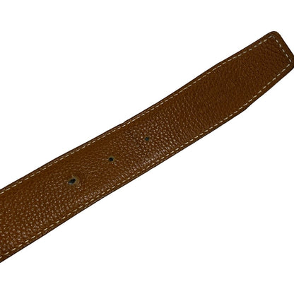 Hermes Belt 85 H Black Gold Silver Leather — view 7