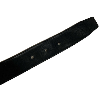 Hermes Belt 85 H Black Gold Silver Leather — view 6