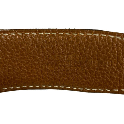 Hermes Belt 85 H Black Gold Silver Leather — view 4