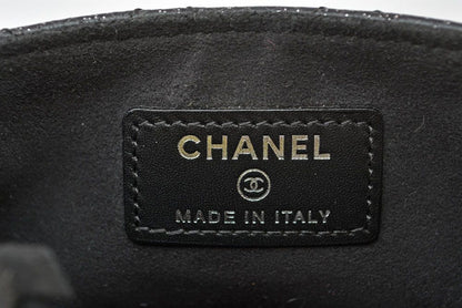 Chanel Pouch Card Case Coin Purse Leather Black — view 6