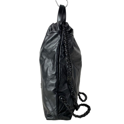 Chanel Backpack Chanel 22 Black Silver Chain — view 4