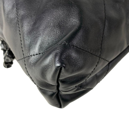 Chanel Backpack Chanel 22 Black Silver Chain — view 7