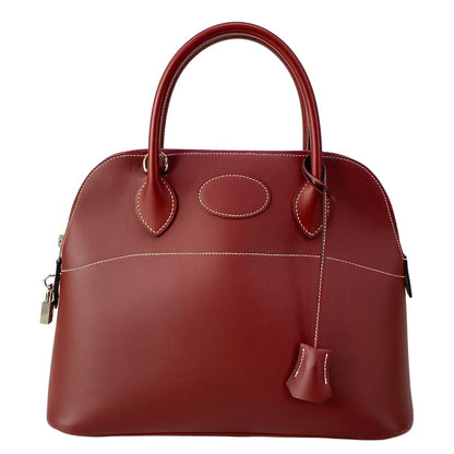 Hermes Handbag Bolide 31 Bordeaux Silver