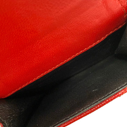 Saint Laurent Paris Trifold Wallet Red Leather — view 4