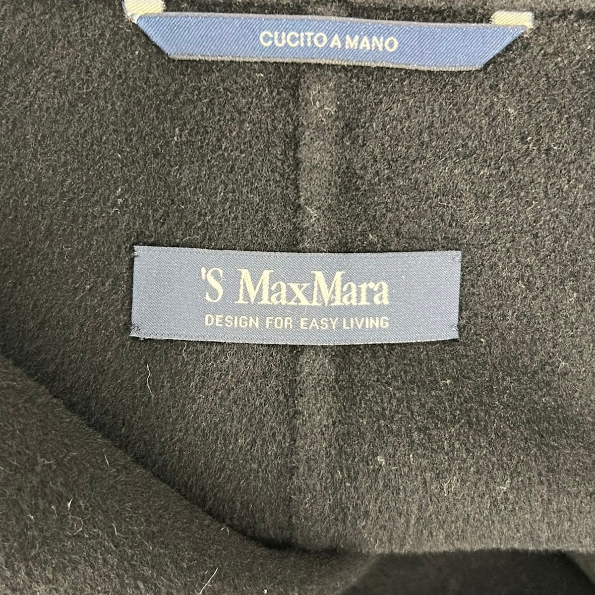 Max Mara S Coat L Black Double Face 44 — view 3