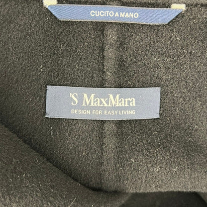 Max Mara S Coat L Black Double Face 44 — view 3