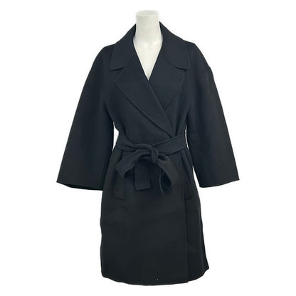 Max Mara S Coat L Black Double Face 44