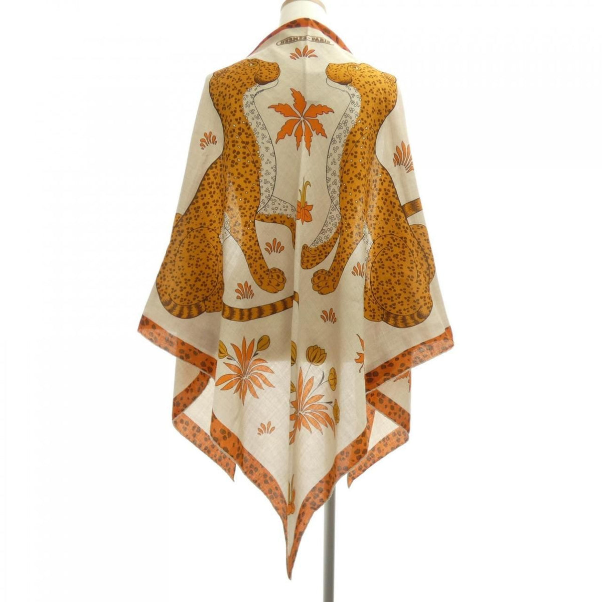 Hermes les Leopards Triangle Jean Shawl Scarf — view 2