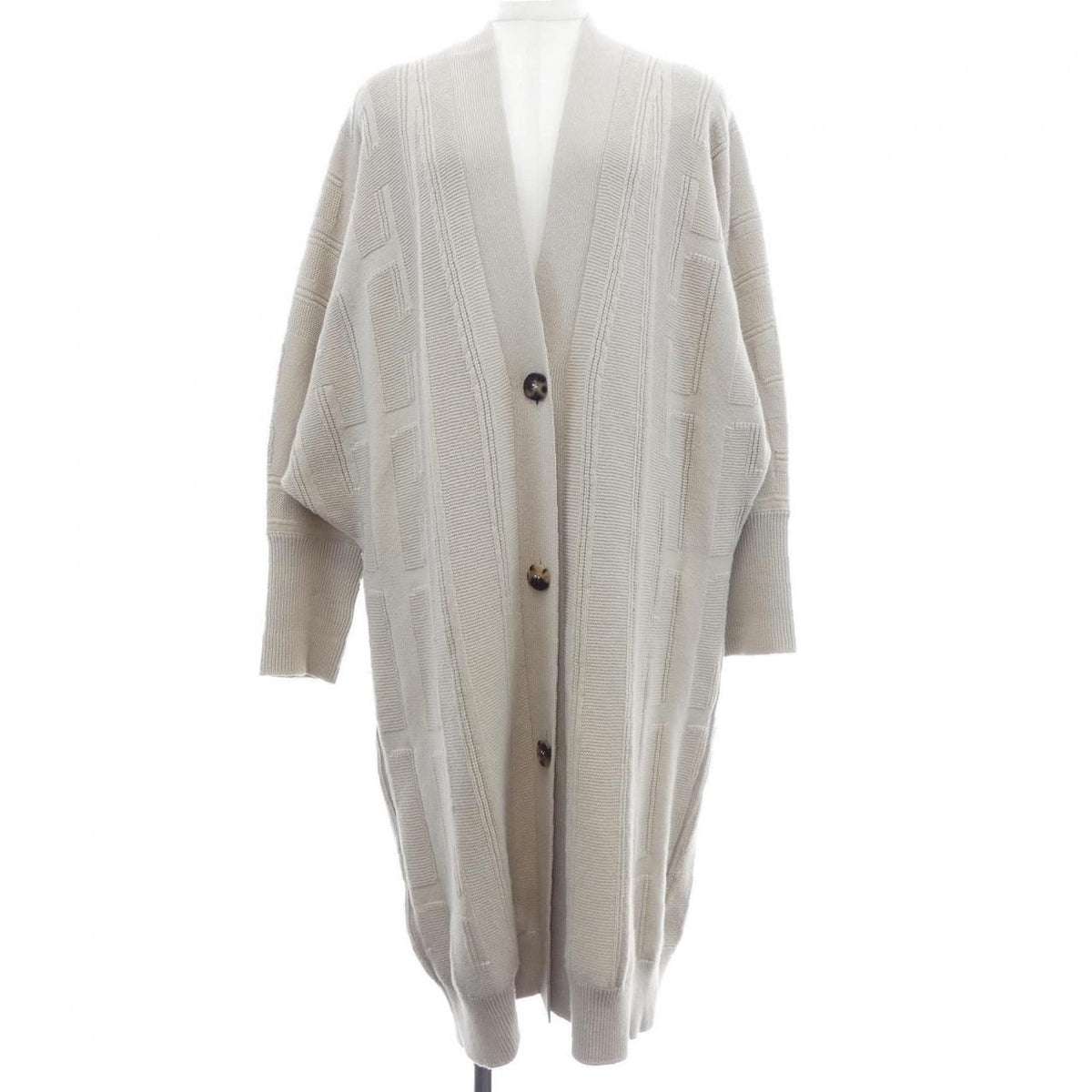 Hermes Long Cardigan Beige