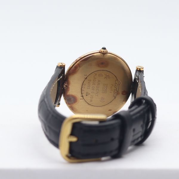 Cartier Must Vendome Vermeil Blue Dial Watch — view 4