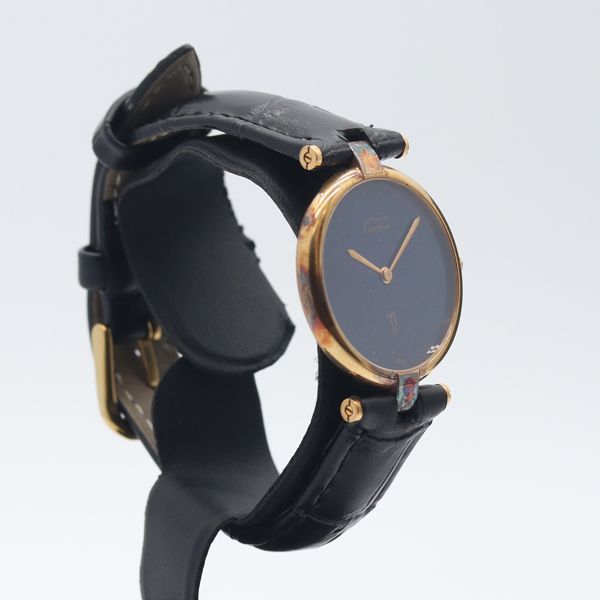 Cartier Must Vendome Vermeil Blue Dial Watch — view 2