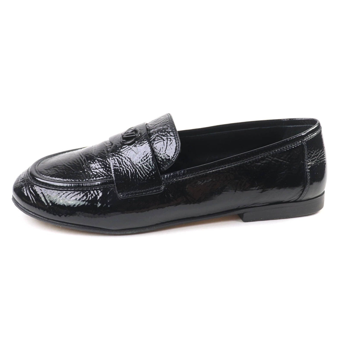 Louis Vuitton Soho Line Leather Loafers Black with LV — view 5