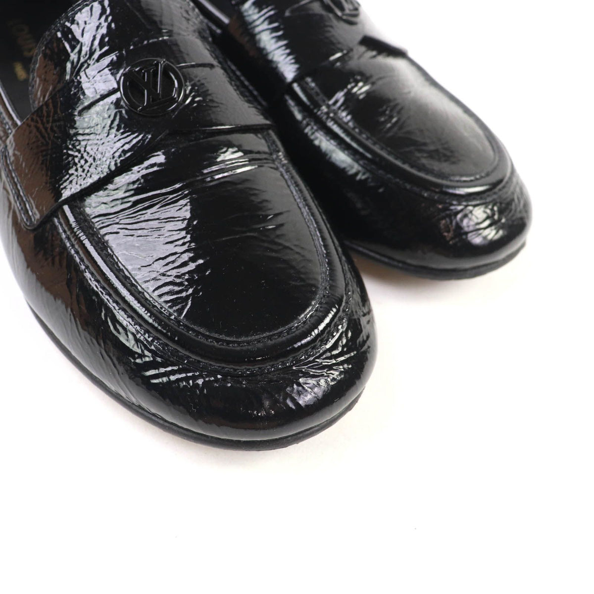 Louis Vuitton Soho Line Leather Loafers Black with LV — view 8